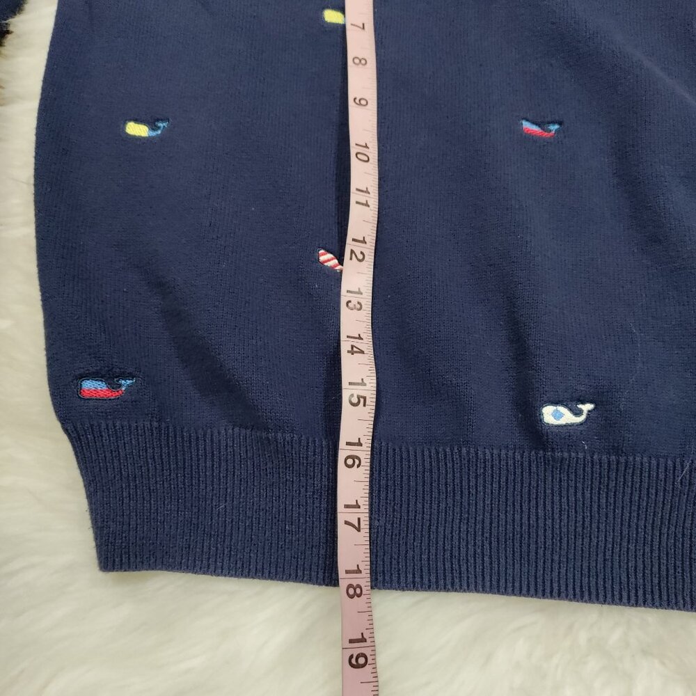 Vineyard Vines Navy Blue Whale Embroidered Preppy Hipster Sweater Men's Medium - Picture 11 of 13